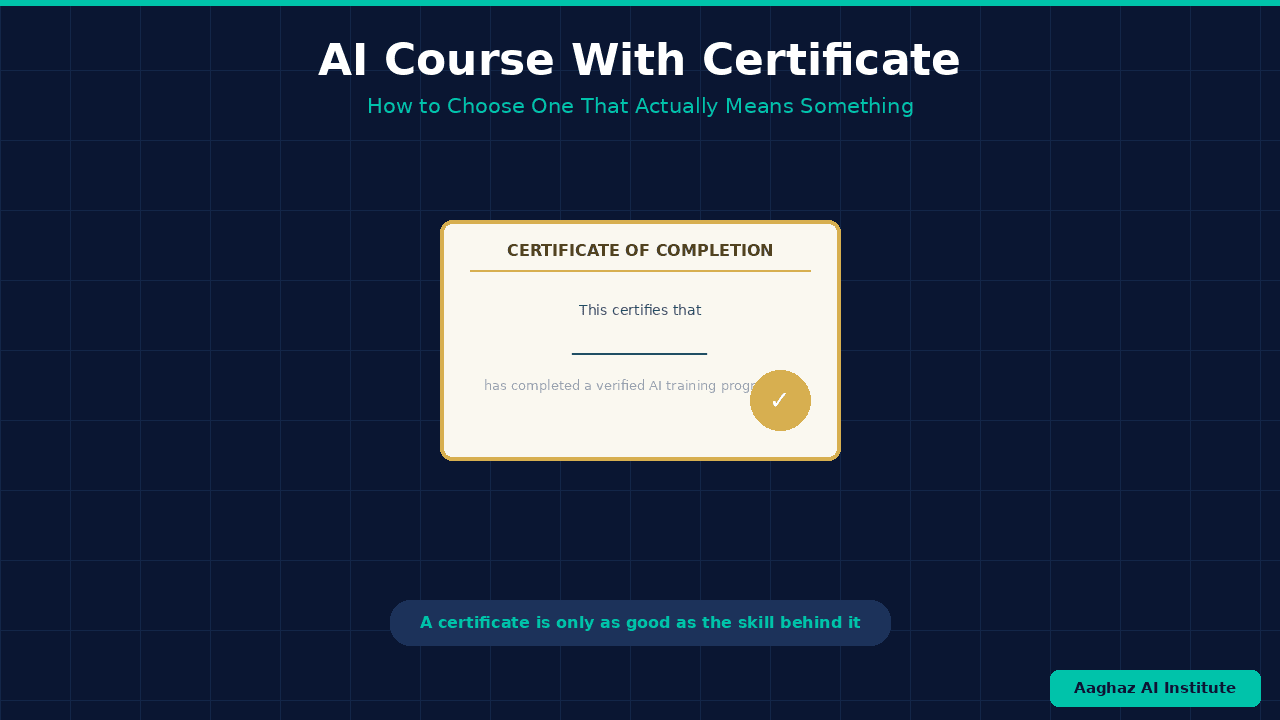 AI course with certificate — how to choose one that actually matters, cover image